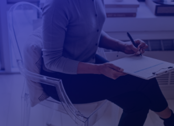 Business coaching image overlay blue